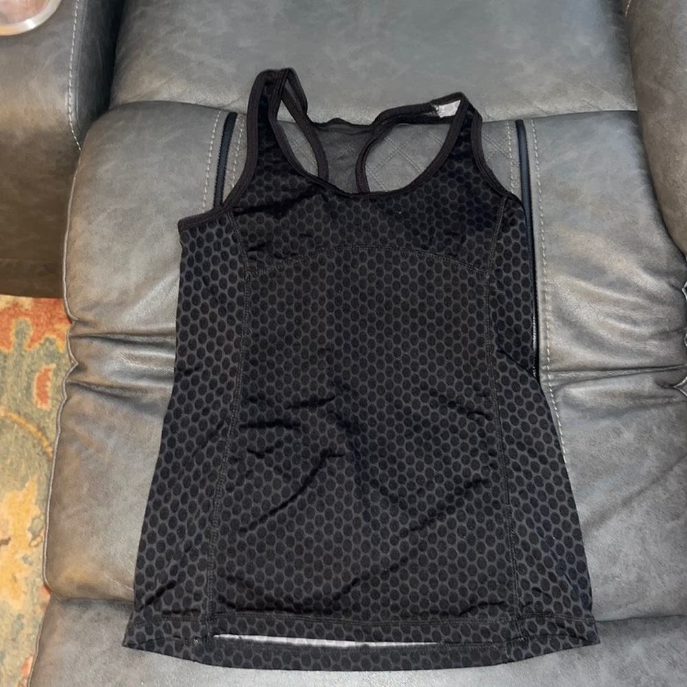 Aviva Sport Racer Back Black Athletic Top (Small)